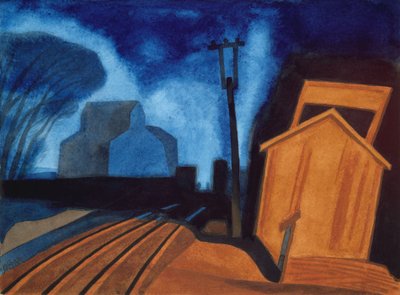 Stazione di bandiera, Elizabeth, New Jersey, 1925 da Oscar Florianus Bluemner